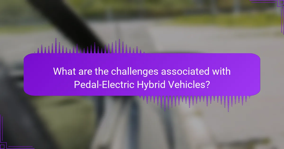 What are the challenges associated with pedal-electric hybrid vehicles?