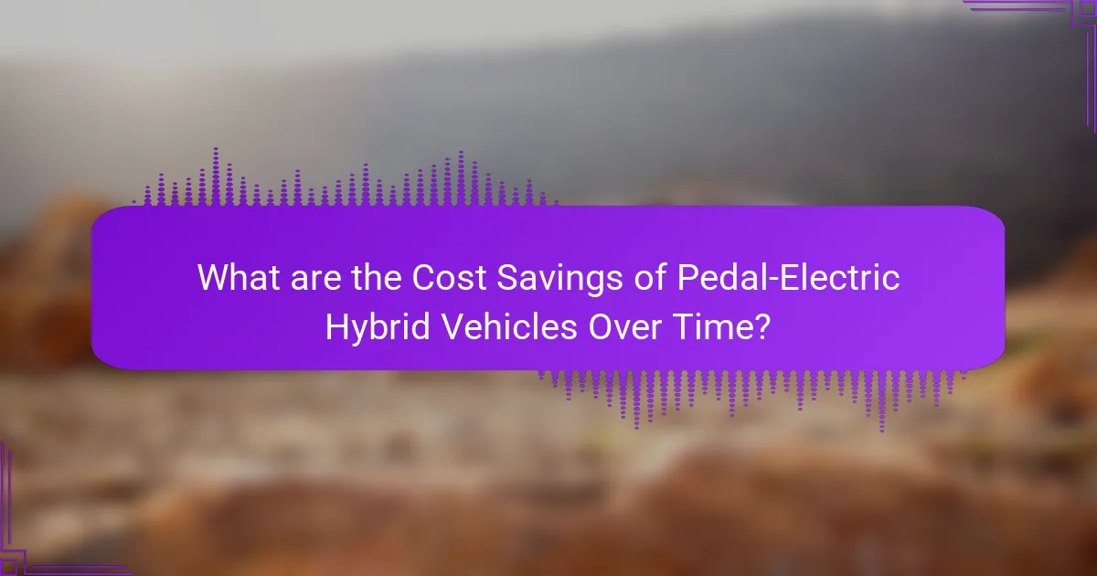What are the Cost Savings of Pedal-Electric Hybrid Vehicles Over Time?