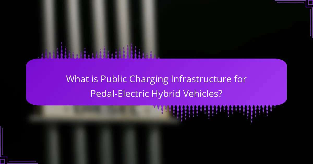 What is Public Charging Infrastructure for Pedal-Electric Hybrid Vehicles?